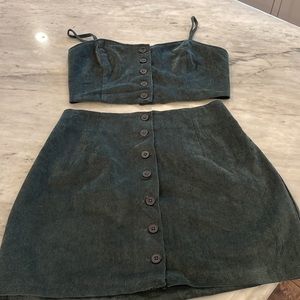 Urban Outfitters Corduroy Button Down Set